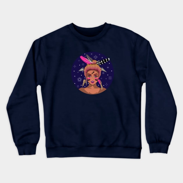 Sagittarius girl Crewneck Sweatshirt by AnnArtshock